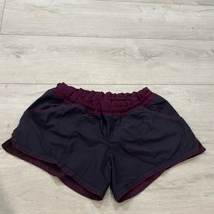 Lululemon Shake & Break Short
Hyper Stripe Plum / Plum.   Size 8